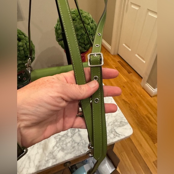 Coach - 1964 Re-Edition Fringe Bag - NWT Lime Green with Crossbody & Top Strap - Picture 13 of 13